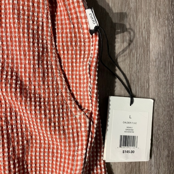 Onia Elastic Calder 7.5" Gingham Swim Trunks - Picture 8 of 10